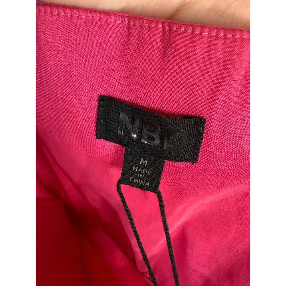 NBD Jancis Peplum Top Strapless Draped Taffeta Party Cocktail NYE Evening M